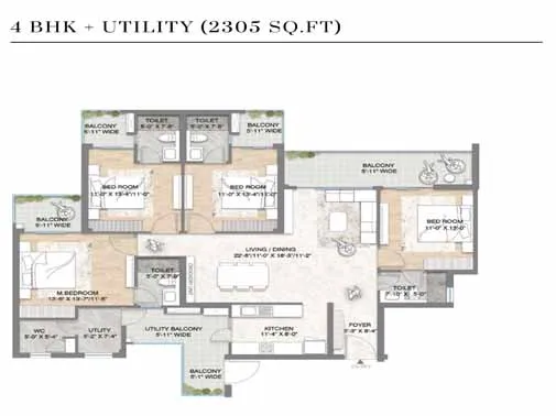 4bhk unit plan