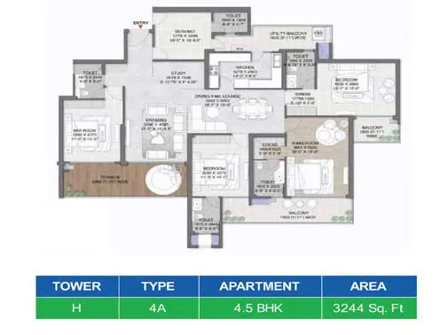 5bhk unit plan