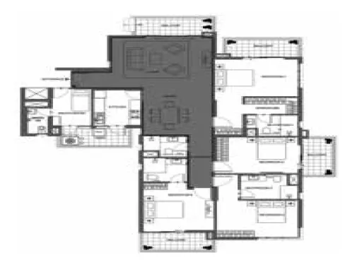 4 bhk unit plan