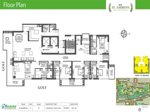 5 bhk unit plan