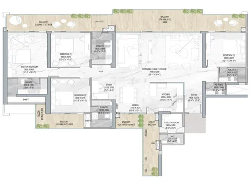 4bhk unit plan