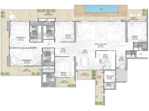 5bhk unit plan